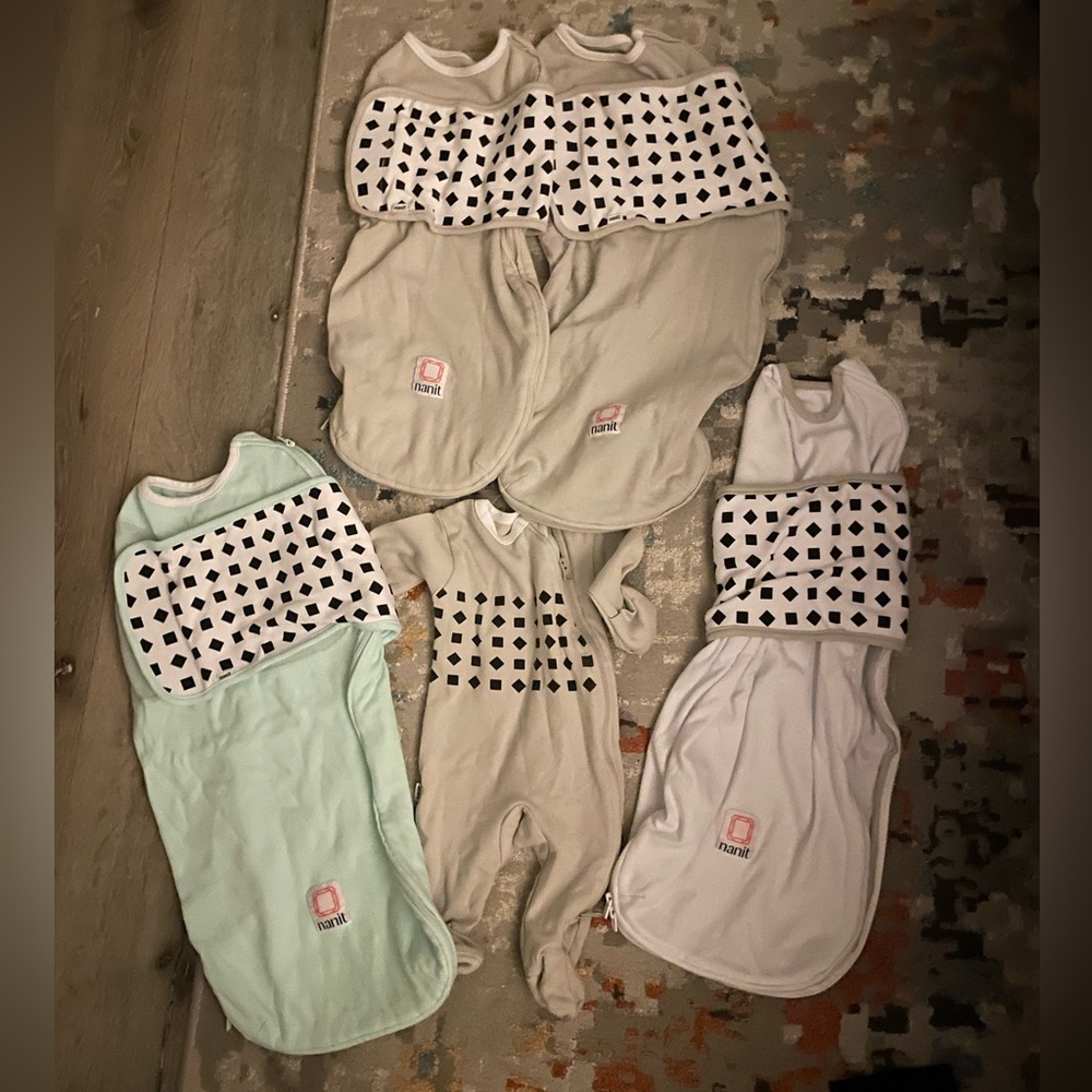 Naniet swaddles and sleep sack 0-3 months & 3-6 months